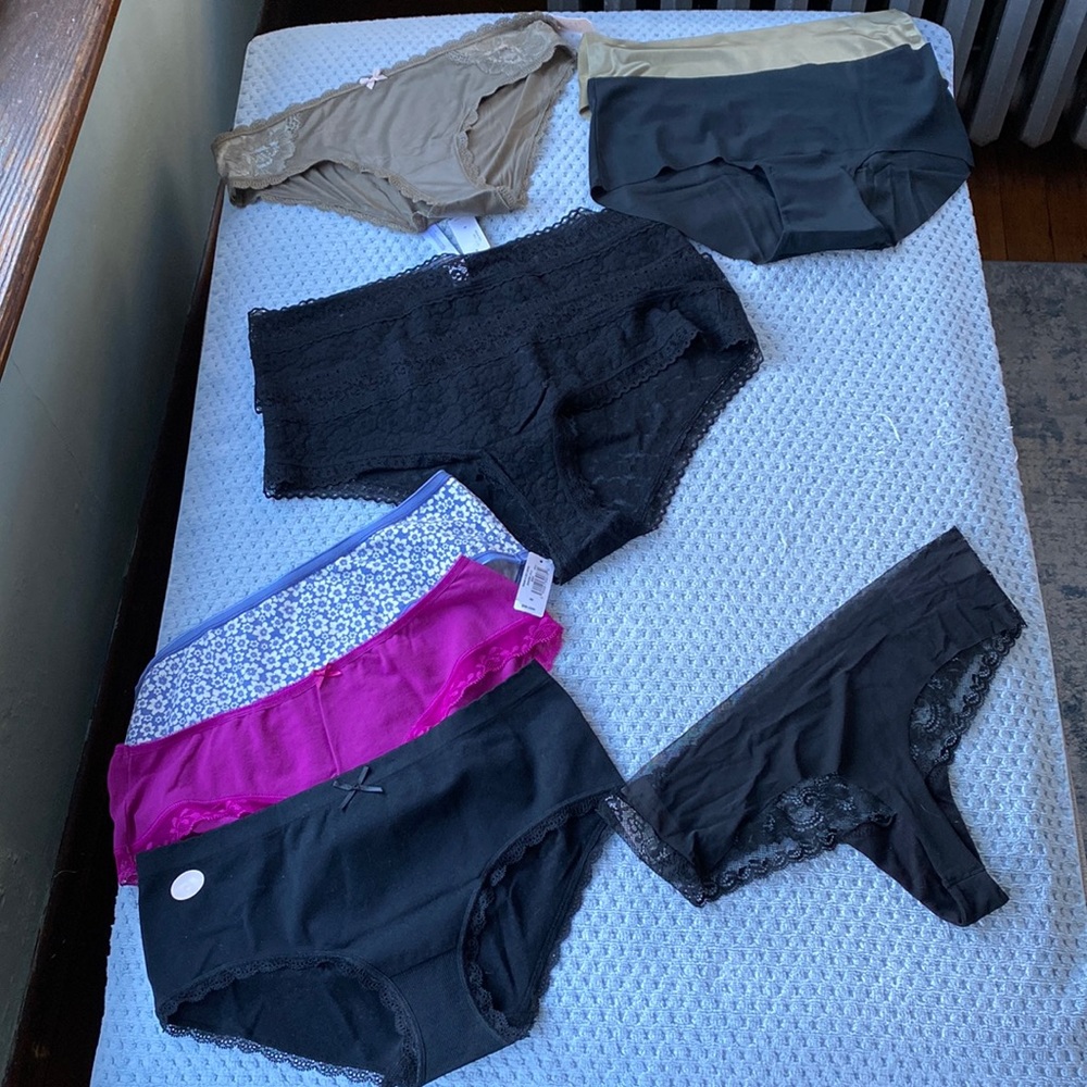 NWT underwear/panty bundle- 9 pairs total- please read description